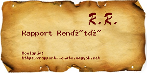 Rapport Renátó névjegykártya
