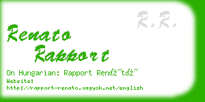 renato rapport business card